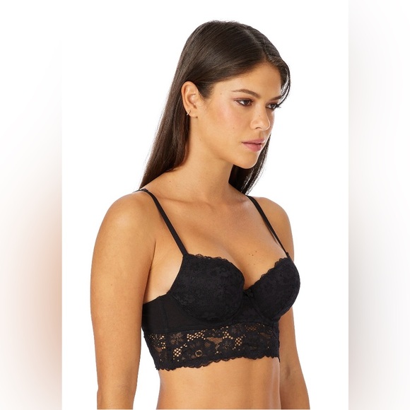 Adored by Adore Me Payal Longline Underwire Floral Lace Demi Cup Bra 40DD - Picture 7 of 11